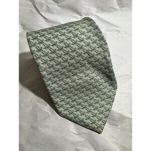 Vineyard Vines Martha's Vineyard  Green Blue Beach Chair Silk Tie 56"x3.5"